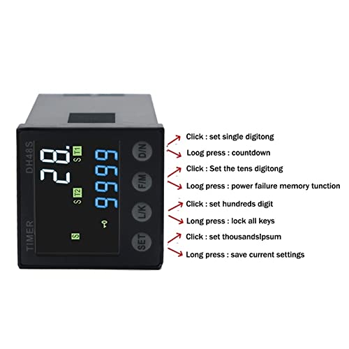 Relais de retard programmable DH48S 24V ACDC avec socle de prise temporisé - 6