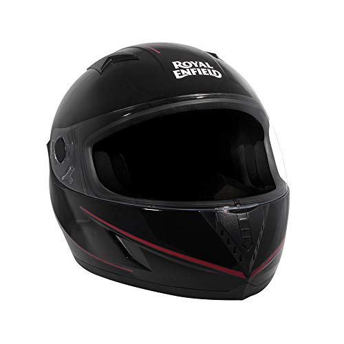 Image of Royal Enfield Full Face Helmet with clear Visor Gloss Black , Size: XL(61-62cm)