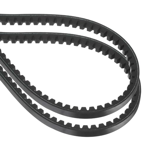 uxcell 2 Pcs BX88 EPDM V-Belt, Raw Edge Cogged Industrial Rubber V Belt 0.67" Width x 88" Inside Circumference