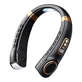 Neck Fan 2024 New Upgrade Portable Neck Cooling Fans with Led Display 5 Speed Quiet 1800 Mah Battery Usb Operated Bladeless Personal Rechargeable Neck Fan for Men Home Women Travel Outdoor