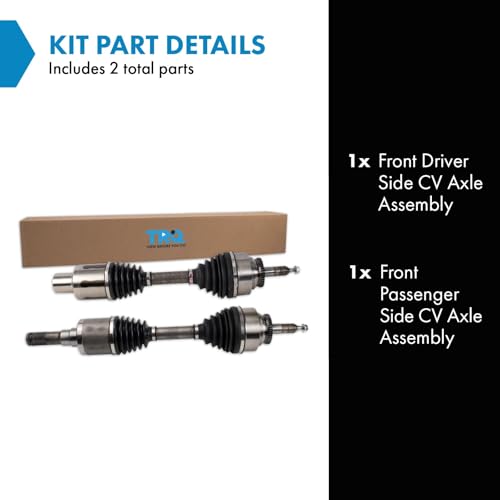 Image of TRQ Front Driver & Passenger Side CV Axle Assembly Set for 2016-2020 Ford F-150 4WD 2018-2021 Expedition 4WD 2018-2021 Lincoln Navigator 4WD From 10 /13 /15 Production Date
