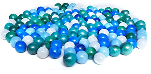 Image of Decorative Glass Marble Colorful Playing Balls (Kanche, Goli), for Vase Filling, Aquarium /Home /Art Decoration (Ocean Brown 950 Gram)