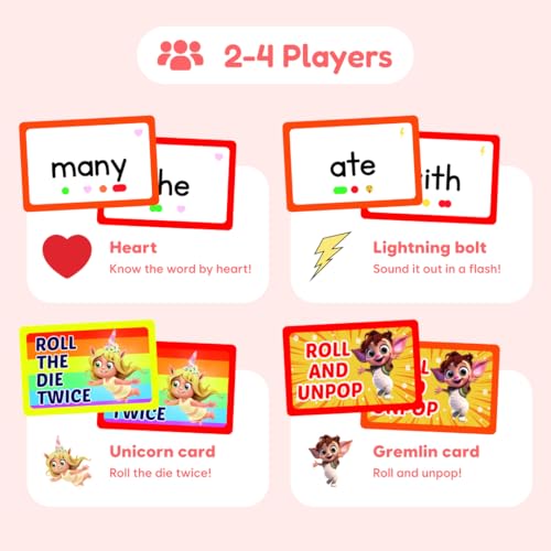 THE FIDGET GAME Sight Words - Reading Flashcards and Pop Fidget Toys for Kids K to Second Grade - Learning Activities and Games for High-Frequency Dolch Sight Words - Includes Mats and Dice - Image 4