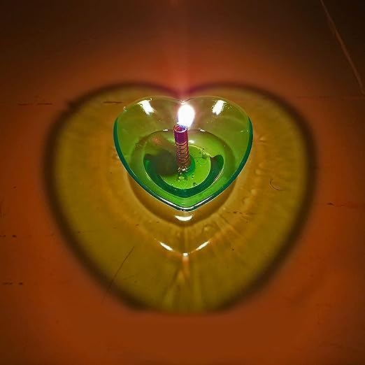 Image of 3D Reflection Diya Set Festival Diwali Decor Diya Lights for Decoration Multi Flower Shape Shadow Reflective Diyas for Diwali Decoration Beautifull Look for Transparent Diya's Pack of 12