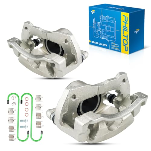 Image of PHILTOP Front Brake Caliper for 2010-2019 Toyota Corolla, 2009-2013 Matrix | Front Left and Right Calipers for 2010-2019 Toyota Corolla, 2009-2013 Matrix, 2009-2010 Pontiac Vibe