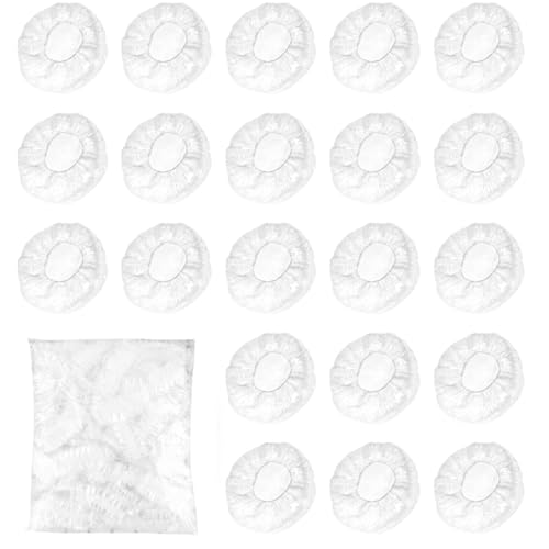 NTRUXZP 100 Pezzi Trasparente Monouso Doccia Cuffie Orecchio Paraorecchie Protettive Impermeabili Copertura dell'Orecchio per Capelli Doccia Bagno Spa Balneazione, Hotel (Trasparente)