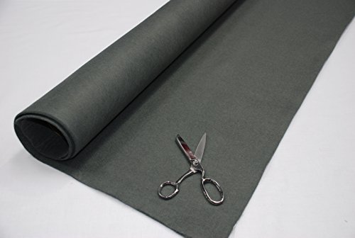 Feutre acrylique de 3mm d'épaisseur nuance charbon dense pour poker et loisirs 150x50 cm