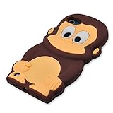 I Need Authentic 3D Brown Monkey Soft Silicon Case Cover Compatible for Ipod Touch 5/5g/5th Generation