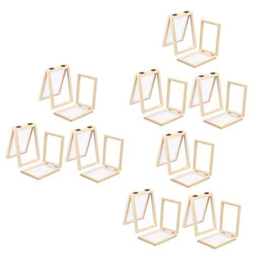 Veemoon 3sets Handmade Paper Frame for Boys and Girls Simple Diy Craft Wooden Paper Making Frame 2pcs*3