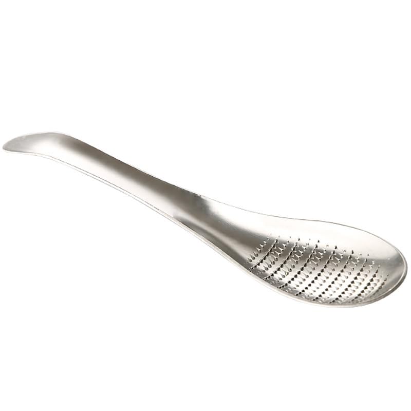 Generic 1 pc Stainless Steel Ginger Grater Spoon Shape Wasabi Garlic Cheese Grater Lemon Grinding Tools