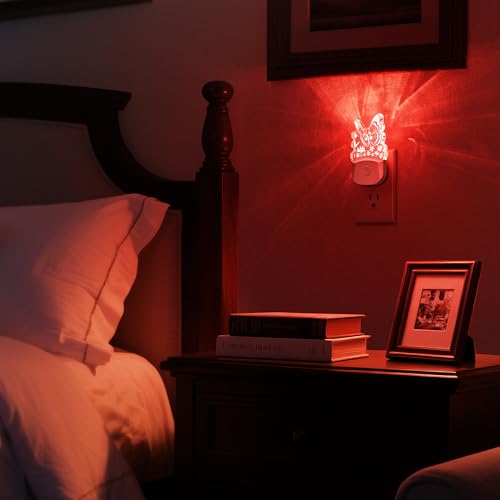 Image of DORESshop Night Lights Plug into Wall [2 Pack], Butterfly Night Light Plug in with 8-Color RGB, Dusk-to-Dawn Sensor, Rainbow LED NightLight for Bathroom, Cute Room Decor,Boys Girls Christmas Gift