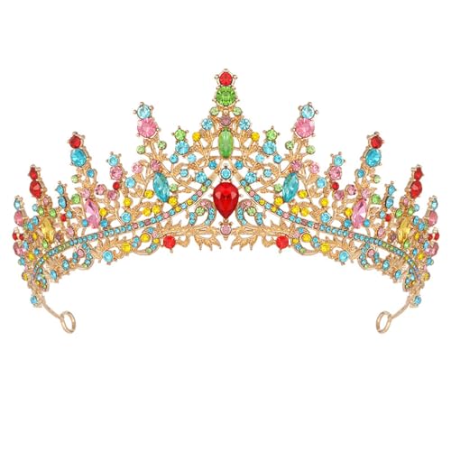 Fashion Rhinestones Crowns for Women Fancy Dress Accessories Costume Hairpieces Suitable for Weddings and Prom Event Prom Event 