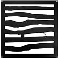 Nuvo Iron 11" Branch Style Insert Powder Coated Black for Wood Composite & Vinyl Fencing, Gates, Dual Sided (2pcs) - ACW75