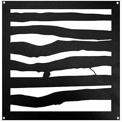 Nuvo Iron 11" Branch Style Insert Powder Coated Black for Wood Composite & Vinyl Fencing, Gates, Dual Sided (2pcs) - ACW75