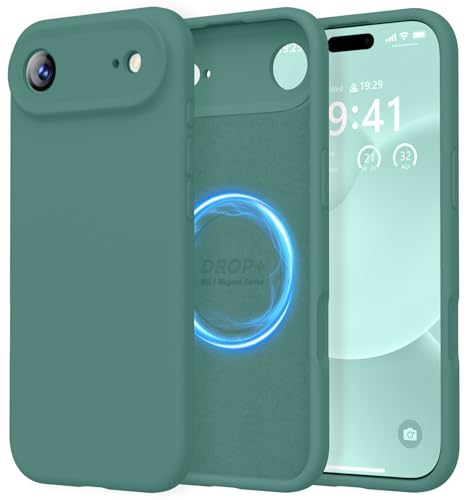 Image of LOVE 3000 Designed for iPhone Air Case, Premium Silicone [Compatible with Magsafe][Soft Anti-Scratch Microfiber Lining] Shockproof Protective Phone Case for Holsters 6.5 inch, Pine Green