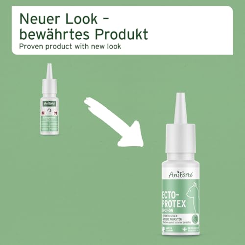 AniForte Ectoprotex cat Spot On für Katzen 50 ml - Zeckenschutz & Parasitenabwehr, langanhaltendes Repellent zur Abwehr von Zecken, Flöhen, Milben, Effektive Zeckenabwehr