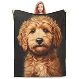 PXLNJHO Goldendoodle Blanket Gifts for Women Men Adults Dog Lovers, Goldendoodle Plush Fleece Throw Blankets, Cozy Soft Warm Bedding Decor for Sofa Living Room Travel 50"x60"