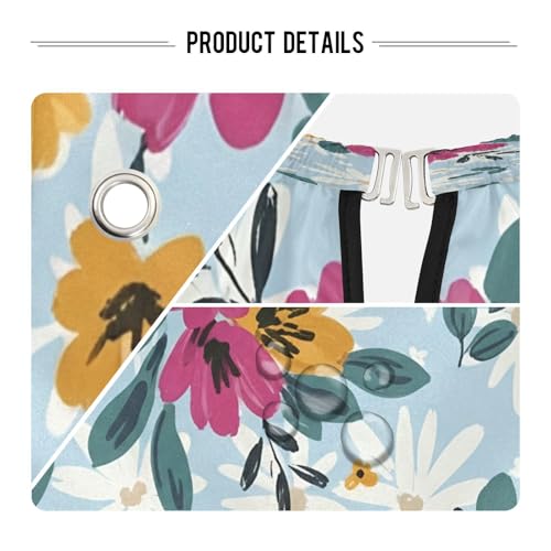 Capa para corte de cabello con racimos florales pintados a mano, impermeable, profesional para barbería y salón con cierre ajustable de broches miniatura 4