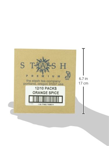 Image of Stash Tea Orange Spice Black Tea 10 Count Tea Bags in Foil (Pack of 12) (packaging may vary) Individual Black Tea Bags for Use in Teapots Mugs or Cups, Brew Hot Tea or Iced Tea