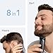 Braun All-in-One Trimmer-Set 3, 8-in-1 Multigroom, Barttrimmer, Haarschneidemaschine für Gesicht und Kopf, 50 Min Akku, 14 Längen (3–21 mm), AIO3540, Grau