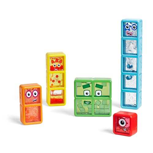 Learning Resources Numberblocks Eins bis Fünf Sinnesflaschen, Spielzeug für 3-jährige Jungen und Mädchen, 5 dauerhaft versiegelte Fidget-Röhrchen