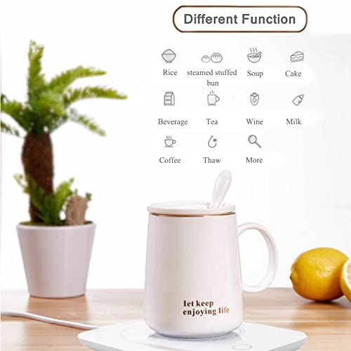 Misby Coffee Warmer For Desk Cup Warmer With Automatic Shut Off Coffee Mug Warmer For Coffee Milk Tea Keep（White,Cup Not Include） #TOP1