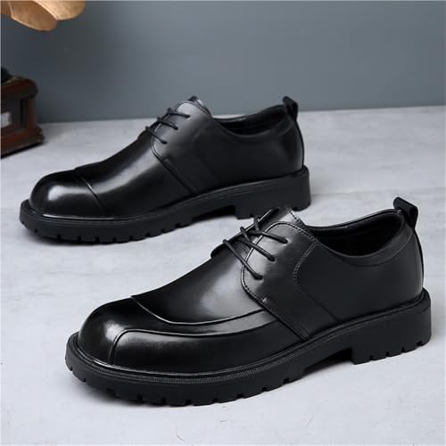 Men's Breathable Platform Casual Shoes British Business Genuine Leather Wedding Dress Shoes3