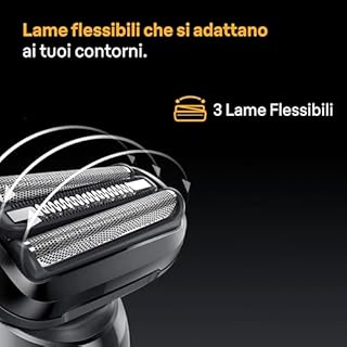 Braun Serie 5 Rasoio Elettrico Barba, Wet&Dry, Regolabarba Uomo, Rasoio Barba, 50 Min Di Utilizzo, Accessorio Rifinitore Corpo, Senza Fili, 100% Impermeabile, Regolabarba Braun, 52-B1600S, Blu