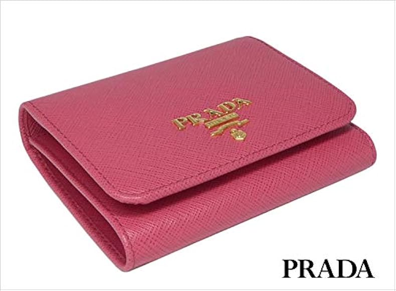 美品✨PRADA 2点セット　サフィアーノ　メタルロゴ　ピンク　レディース プラダ 折財布 メタルロゴ ピンク