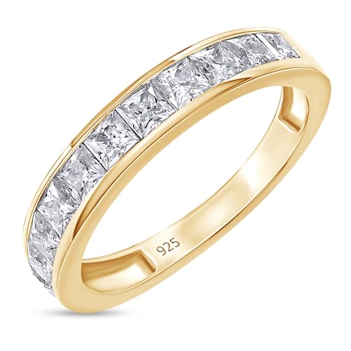 Wishrocks Princess Cut Moissanite Band