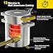 Nelyrho 6kg Stainless Steel Propane Melting Furnace Kit with Crucible and Tong Complete Home Foundry Set for Scrap Metal Recycling Gold, Silver, Copper, and Aluminum Smelting and Refining