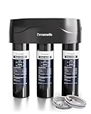 Dreamwills 8-Stage Under Sink Water Filter System SJ10, High-Flow 1.3 GPM Under Counter Water Filtration for Kitchen, Reduce Lead, PFAS, Fluoride, Chlorine, Chloramine, No Electricity, No Wastewater