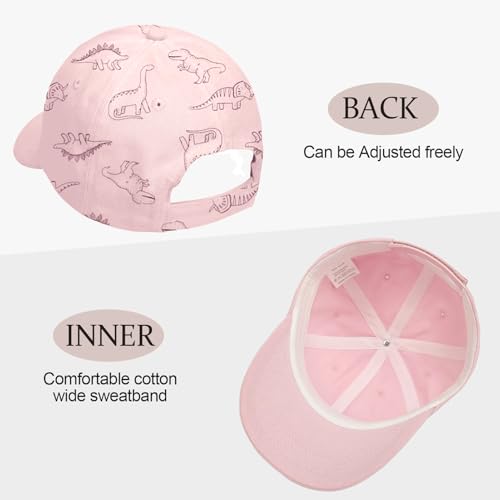 Toddler Baseball Hat Baby Boy Baseball Cap Cute Dinosaur Kids Caps Adjustable Cotton Washed Baby Sun Hats for Boys Girls4