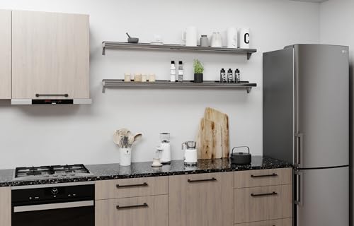 Image of AmGood 6 in. x 60 in. Stainless Steel Wall Shelf | NSF | Metal Shelving | Garage, Laundry, Storage, Utility Room | Restaurant, Commercial Kitchen