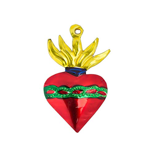 FANMEX - Fantastik - Corazón de hojalata artesanía Mexicana pequeño (Espina)