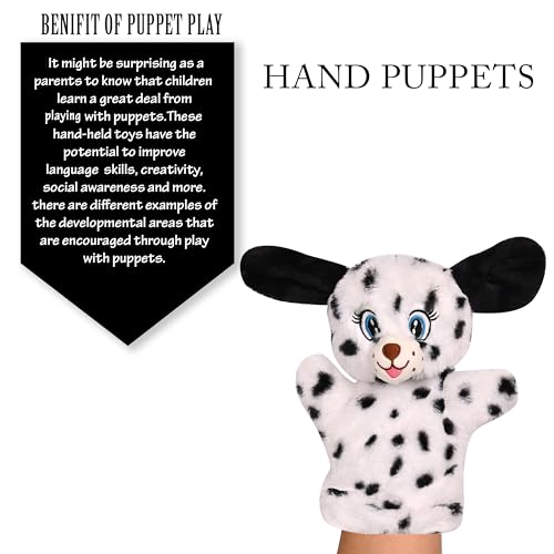 Image of Besties Dog Hand Puppets for Kids - Soft Hand Puppets for Kids, Story Telling Puppet for Kids, Hand Puppet Toy, Plush Animals Hand Puppet Toys, Fun Play Learning Toys - Multicolor (Dog)