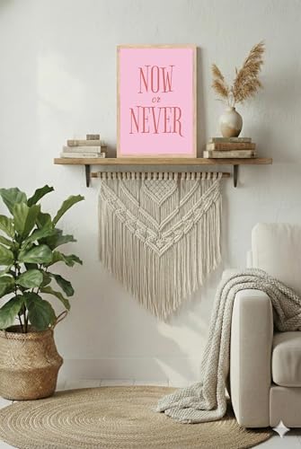 Image of BLINKART Typography Aesthetic Modern Art Walls With Frame | Natural Wood Texture | Living Room Bedroom Office Wall Decoration | Poster Home Decor Frames Wall Bedroom | 12x8 Inches (D575)