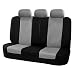 FH Group FB051GRAY013 Gray Universal Split Bench Seat Cover (Allow Right and Left 40/60 Split, 50/50 Split Fit Most of Vehicle)