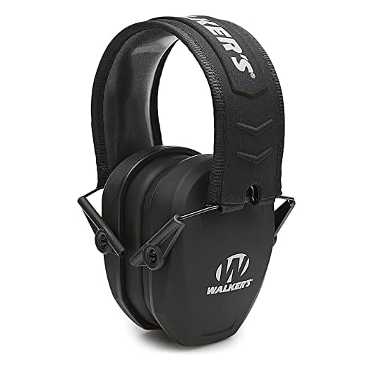 Walker's Razor Slim Passive Earmuff - Ultra Low-Profile Earcups - Black