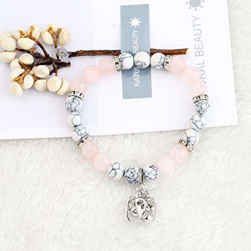 UJIMS Comedy Tragedy Masks Bracelet Drama Teacher Jewelry Theatre Mask Bead Bangle for Actor Actress Musical Gift2