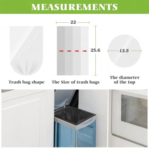 Image of Teivio Black Trash Bags 6 Gallon 80 Count Kitchen Garbage Bags Bathroom