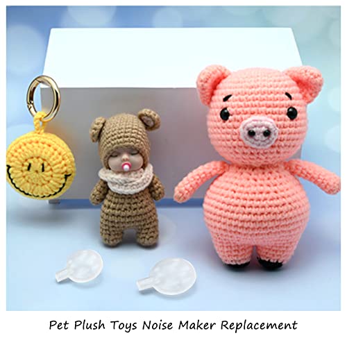 Andiker 10 Stück Squeakers Reparatur, transparentem Kunststoff quietscher zum einnähen für Spielzeug für Haustiere (30 mm)