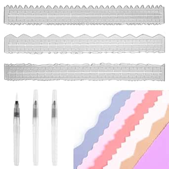 Amazon.com: 6 Pcs Stainless Steel Metal Paper Tearing Ruler Craft Ruler ...