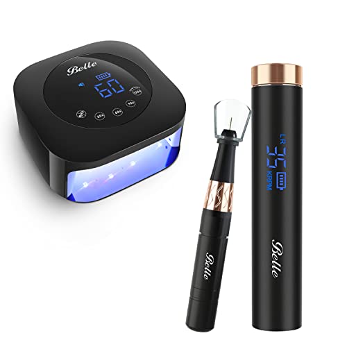 Belle Professional Nail Drill Machine 35000Rpm Grace Electric Nail Drill Gel Nail Dryer Rechargeable Efile Nail Drill For Acrylic Gel Nails #TOP4