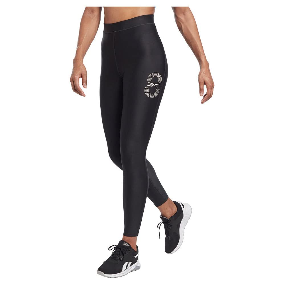 Reebok Women's Running Vector Leggings, Night Black, XL