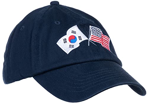 Image of Ann Arbor T-shirt Co. American Friendship Nations Flag Baseball Low Profile Dad Hat for Men Women