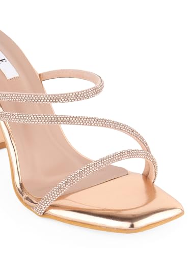 Image of ELLE Women's Embellished Block Heel Slip-On sandals