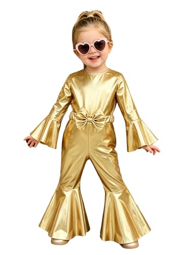 Tenue disco rétro bébé fille parfaite pour un anniversaire sur le thème des années 70