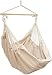 Produktbild EYEPOWER XXL Hängesessel 185x130cm Hängestuhl bis 150 kg Baumwolle Hängesitz 2 Personen Hängematte Hängeschaukel Beige
