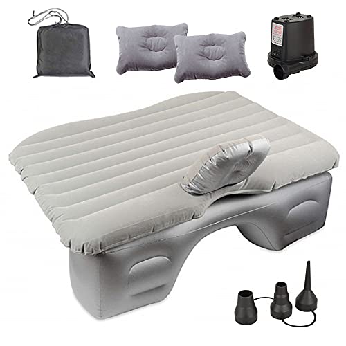 Car Mattressï¼ŒInflatable Car Air Mattress for for Back Seat Car Sleeping Bed Portable Travel Camping Mattress fits for Car Universal SUV Extended Air Couch with Air-Pump & 2 Air Pillows by Safego